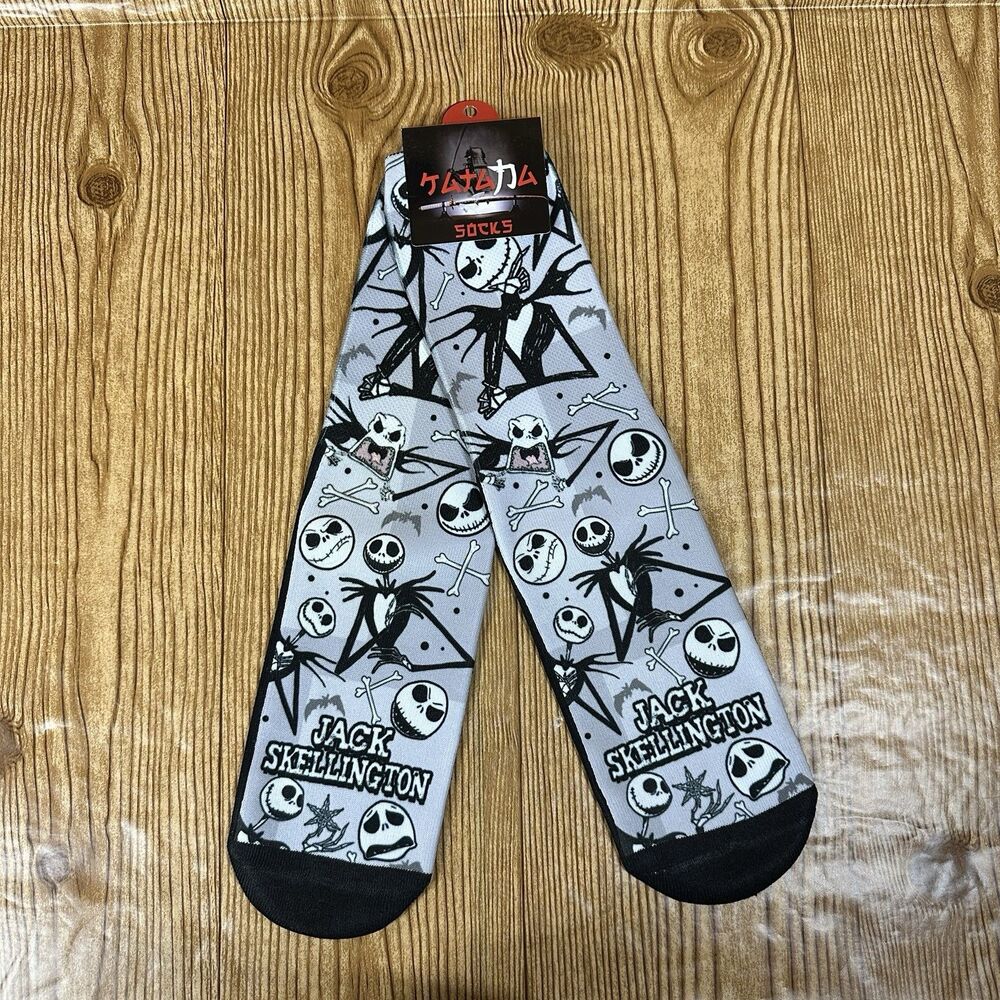 Nightmare Before Christmas Crew Socks Jack Skellington One Size Midcalf Unisex